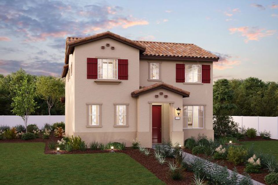 A house with a large front yard.