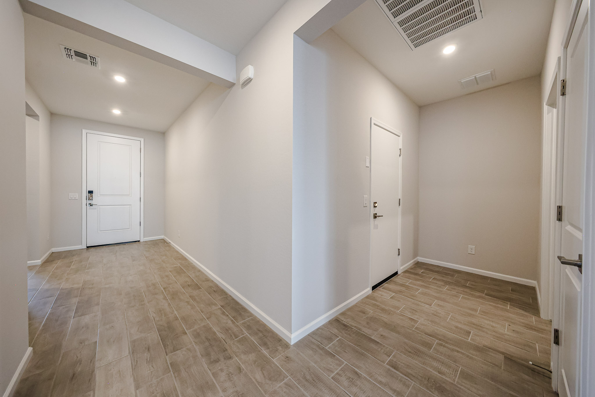 A room with white doors.