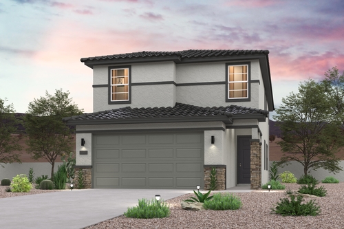 A house with a garage.