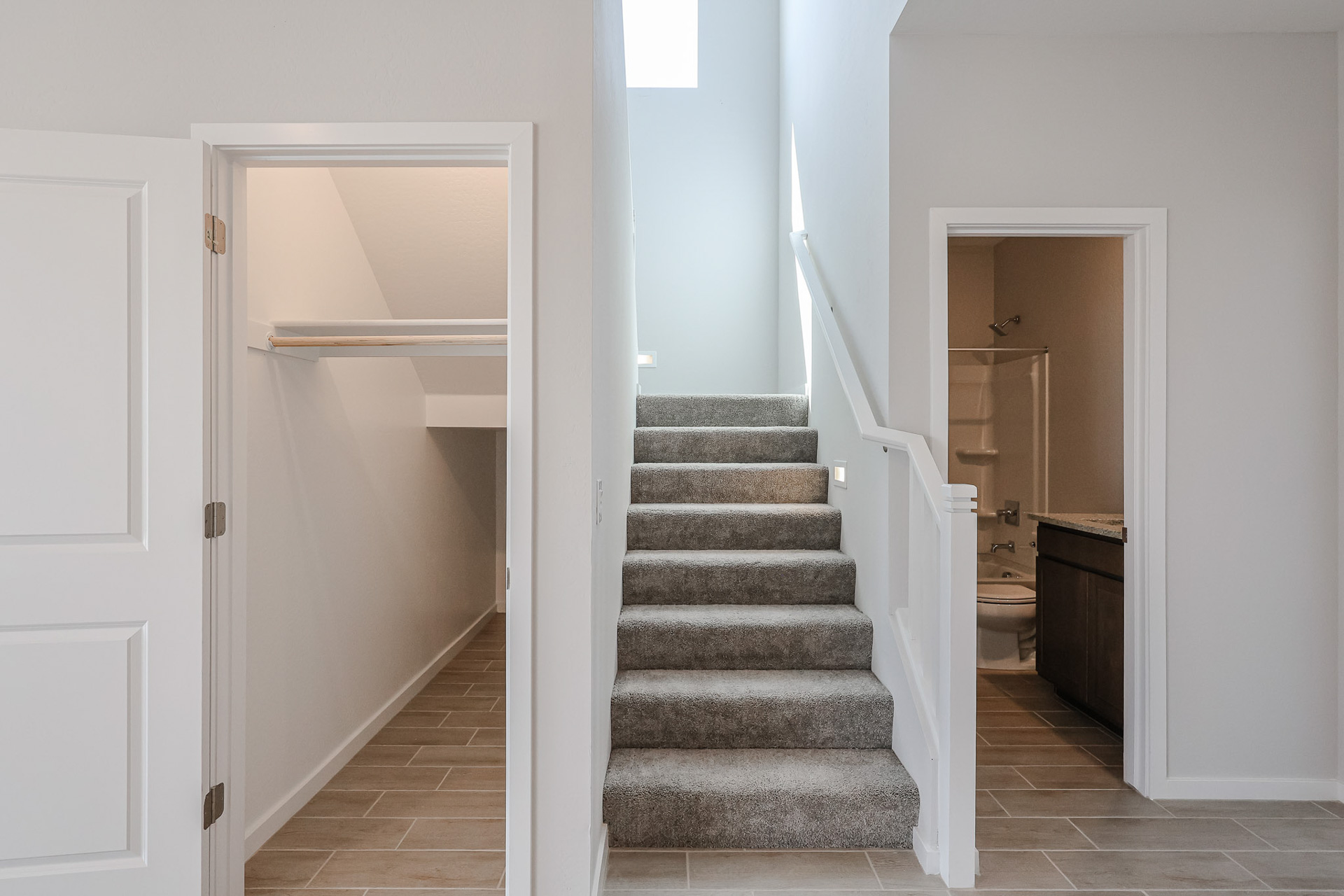 A staircase in a house.