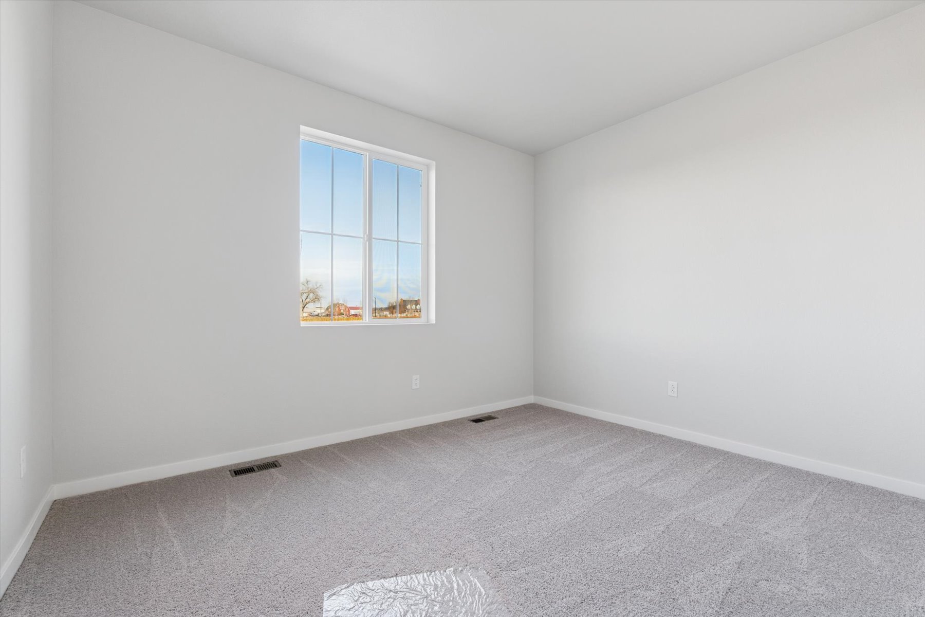 A room with a window.