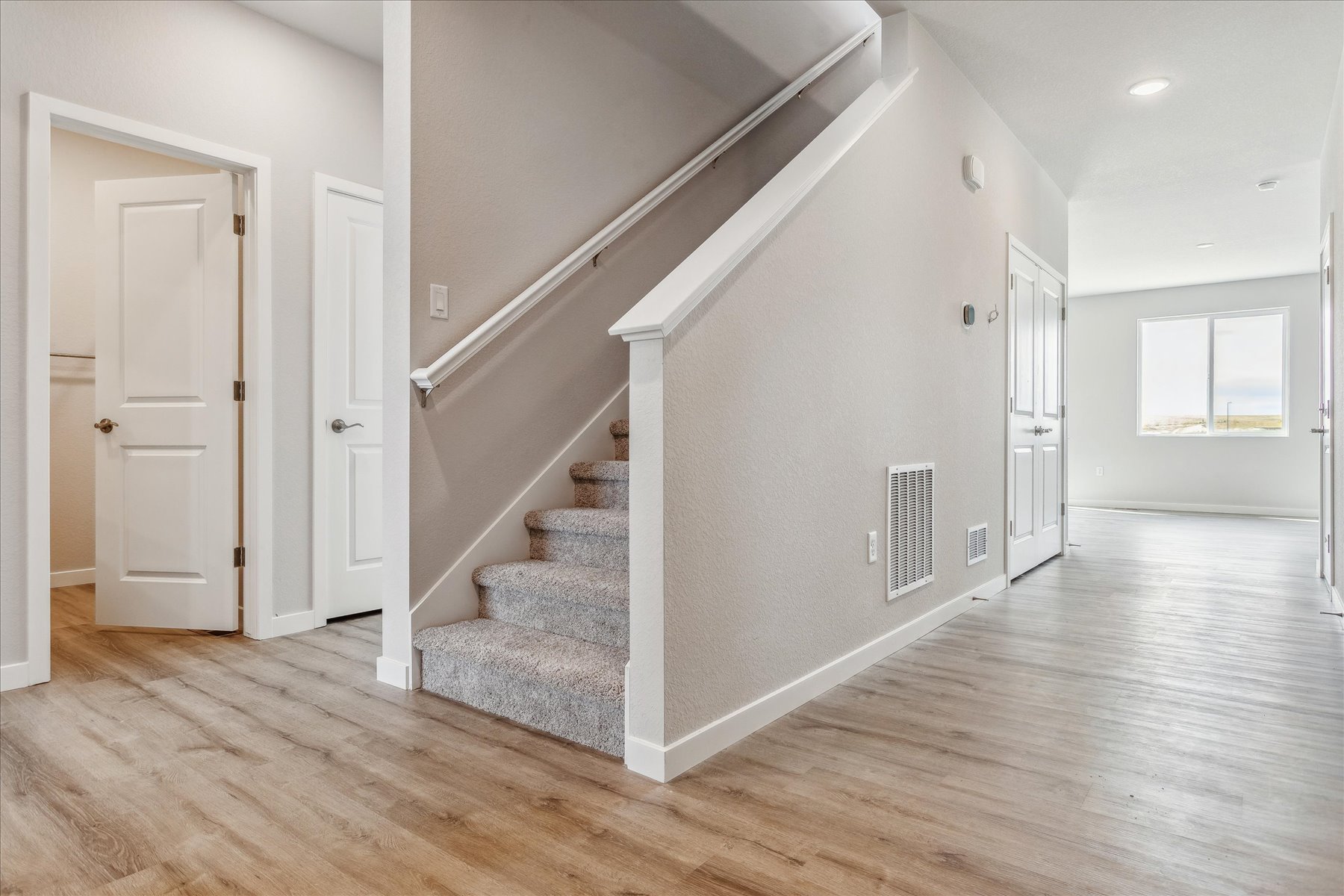 A staircase in a house.