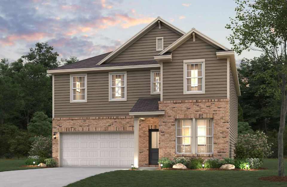 A house with a garage.