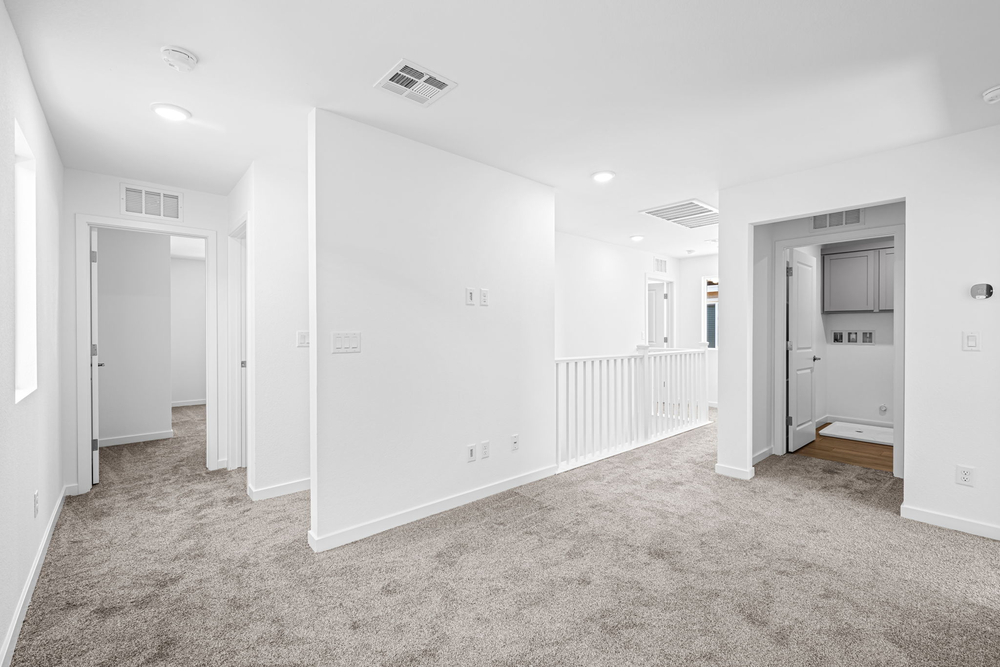 A room with white walls.