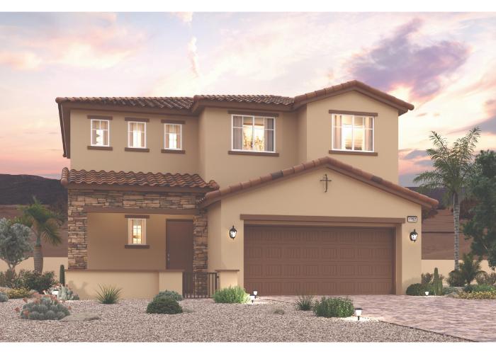 A house with a garage.