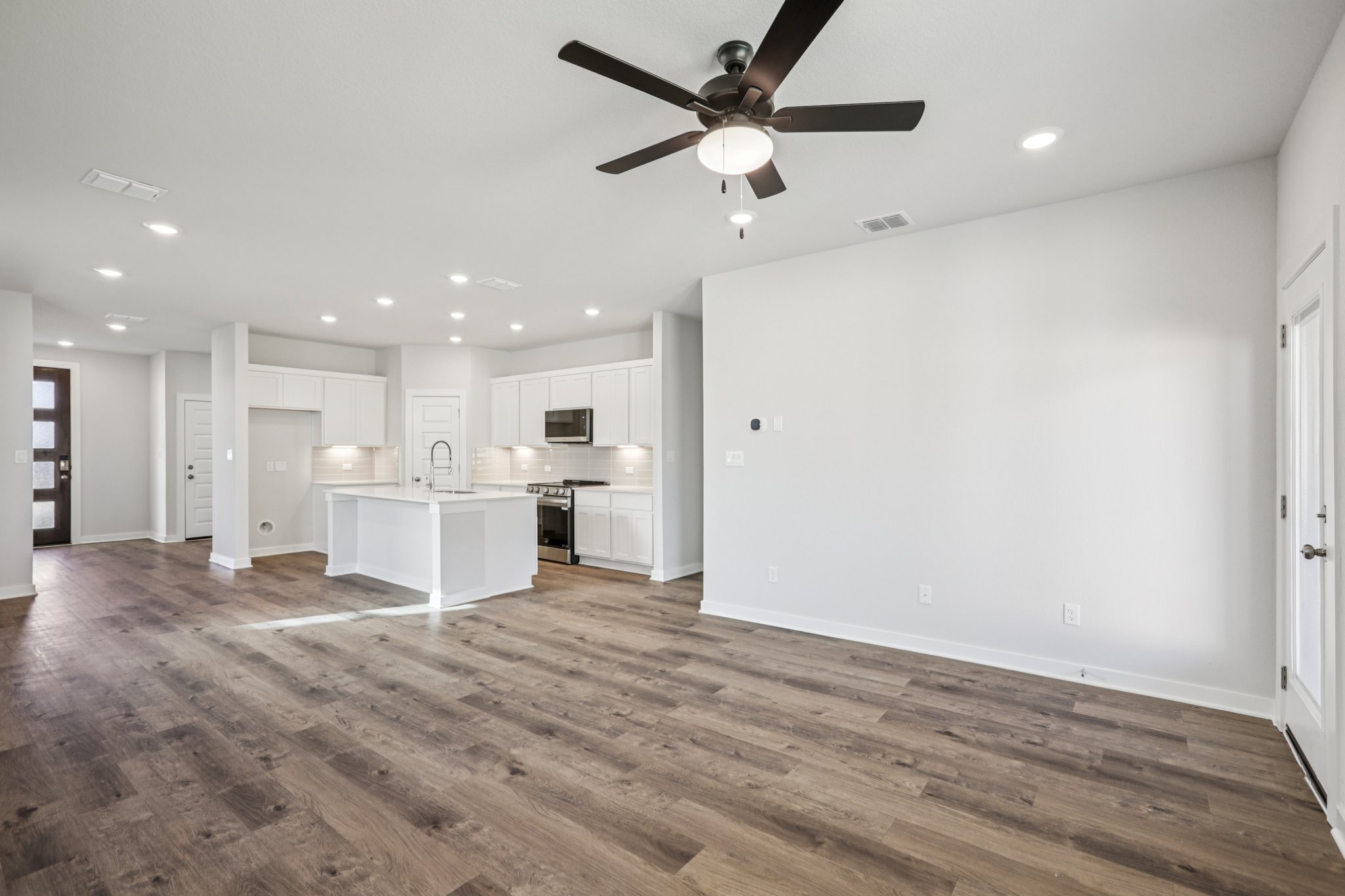 A large empty kitchen.