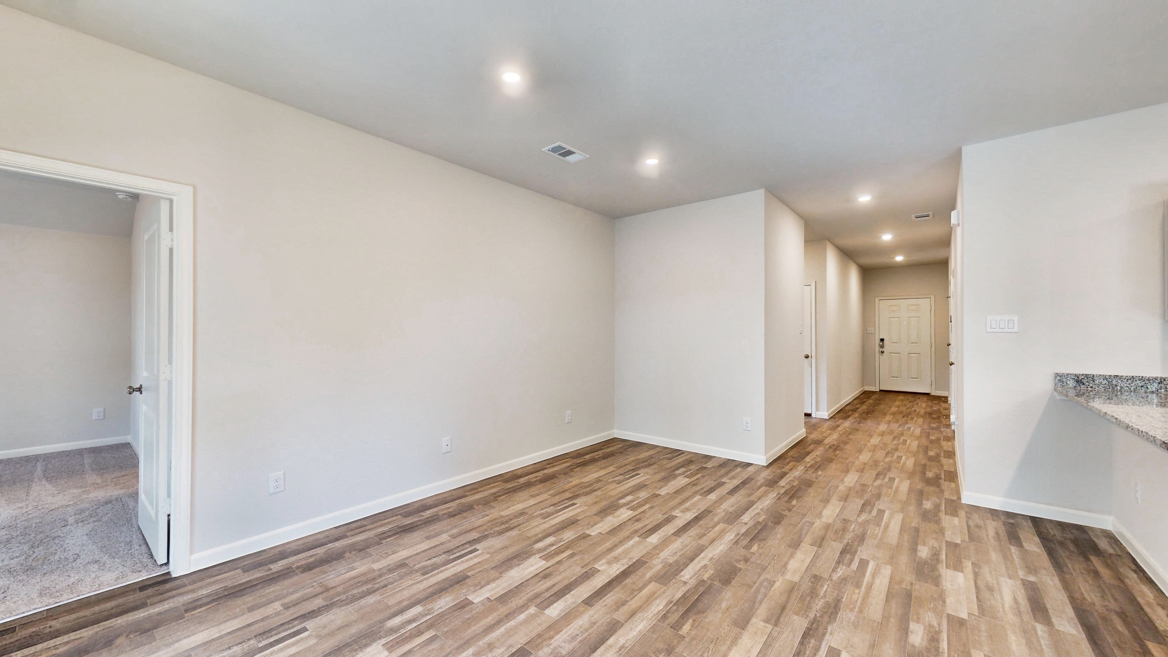 A room with white walls.