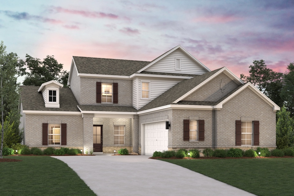 A house with a driveway.