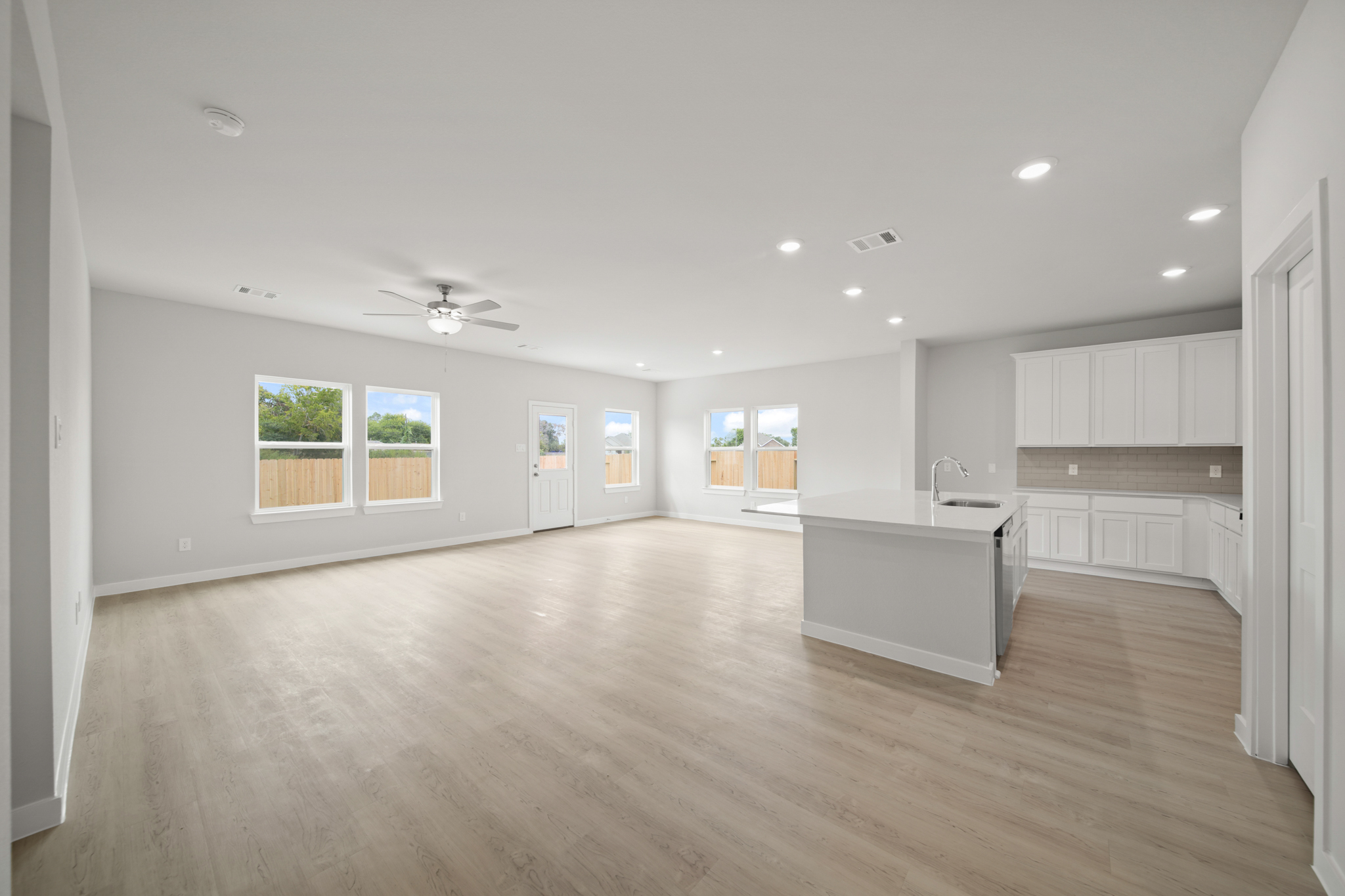 A large empty kitchen.