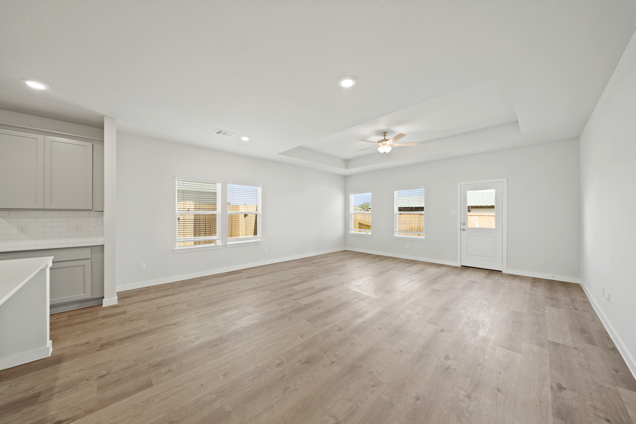 A large empty kitchen.