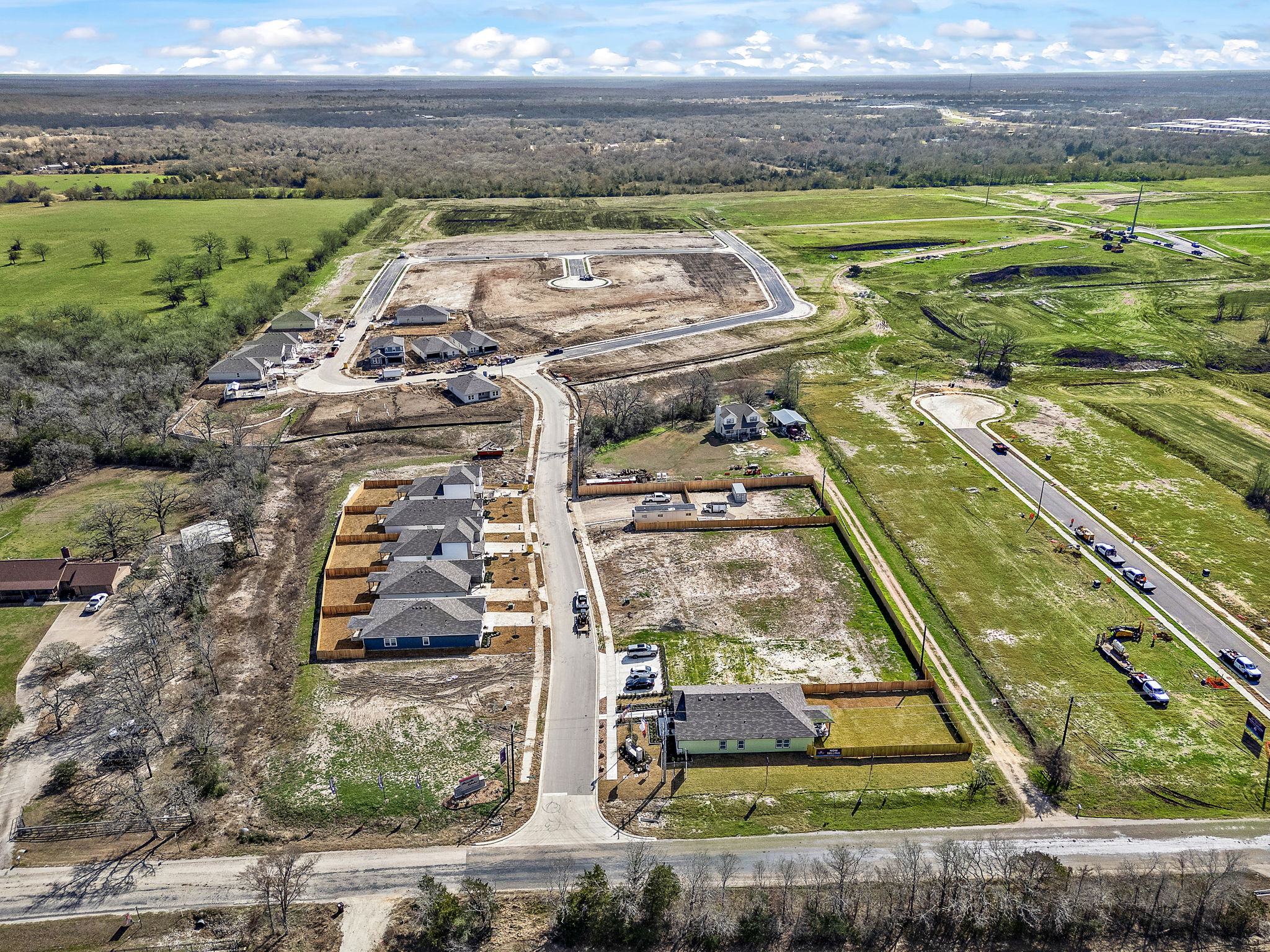 A high angle view of a road.