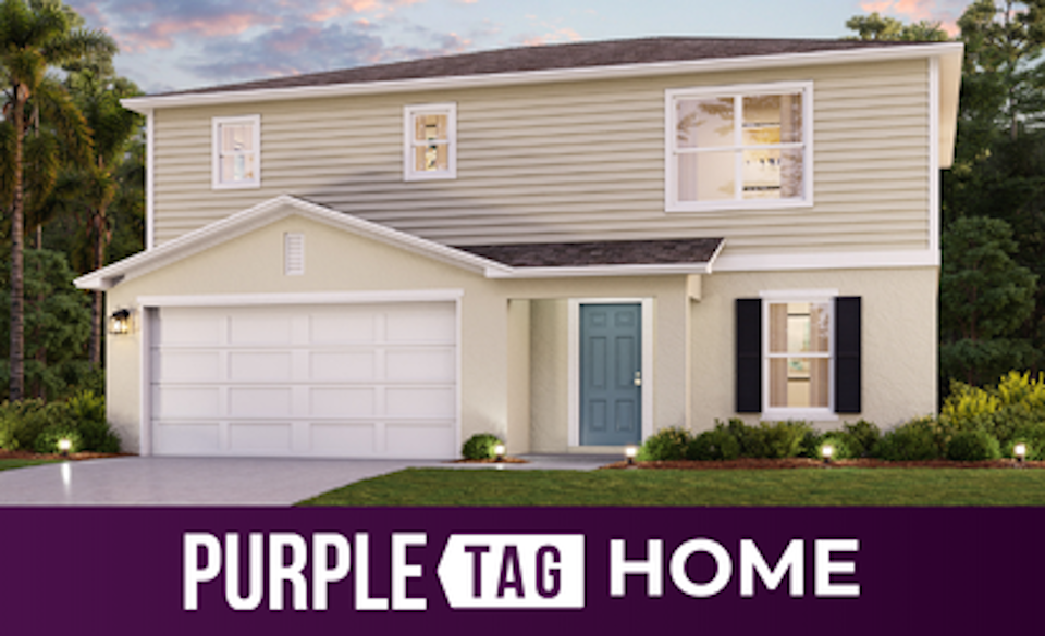 A house with a garage.