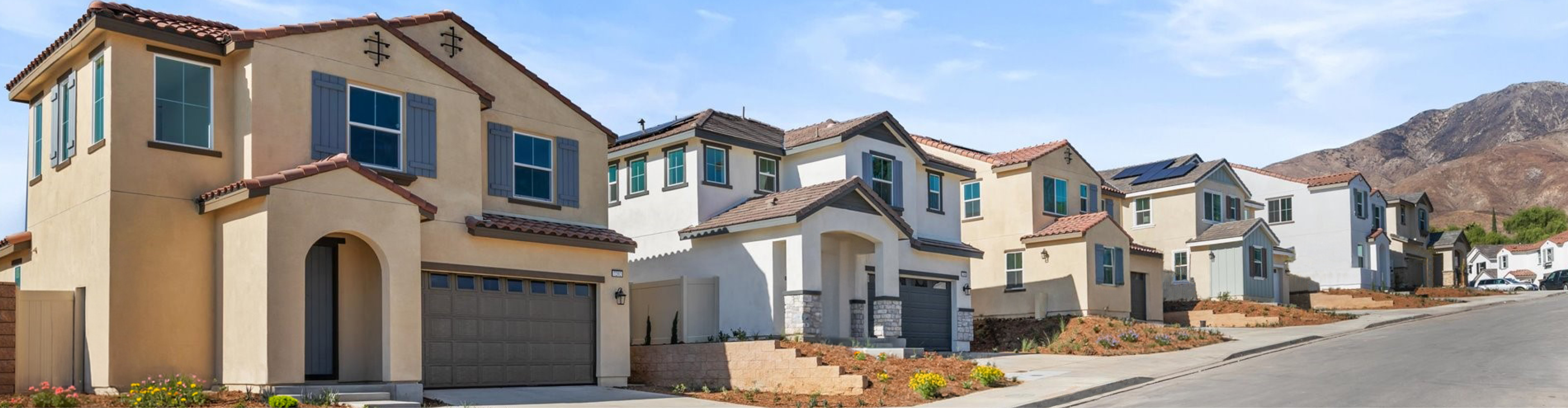 A row of Century Communities homes